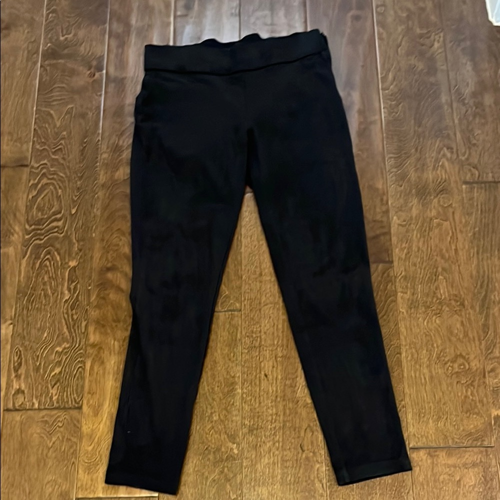 Ann Taylor faux suede Black Leggings